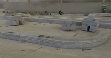 九江 芝麻白整石坐凳（光面+自然面）