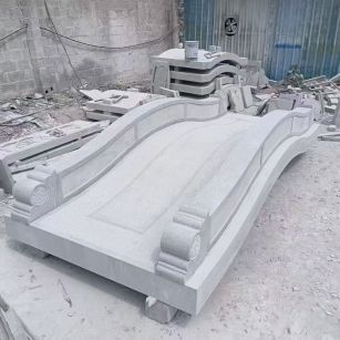 九江 芝麻灰花岗岩园林景观 小石桥