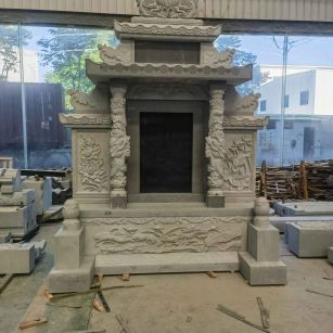 九江 芝麻灰高档墓碑、土墓，一套也支持定做