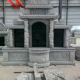 九江 芝麻灰高档墓碑，土墓，可定制