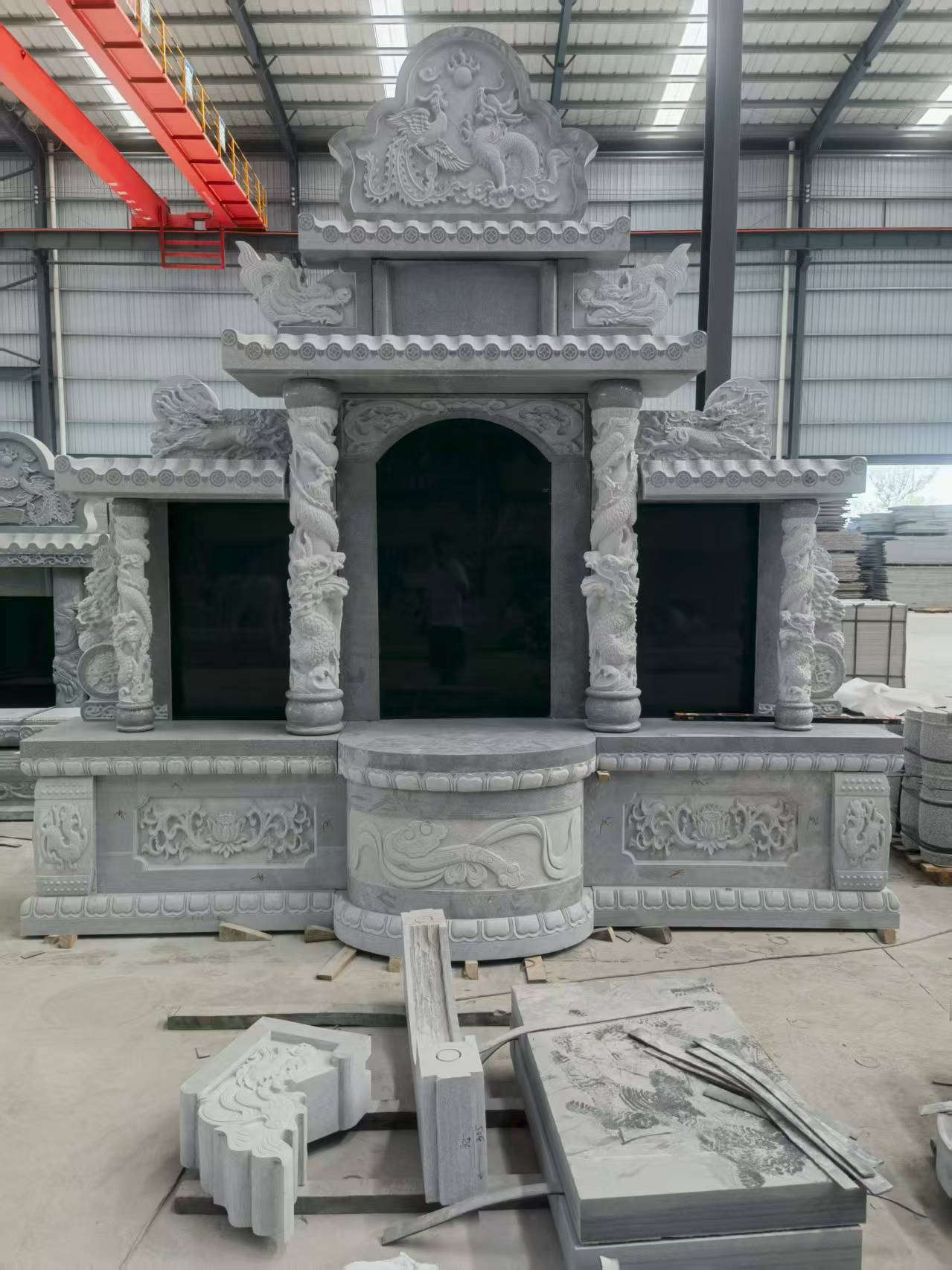九江 芝麻灰高档墓碑，土墓，可定制