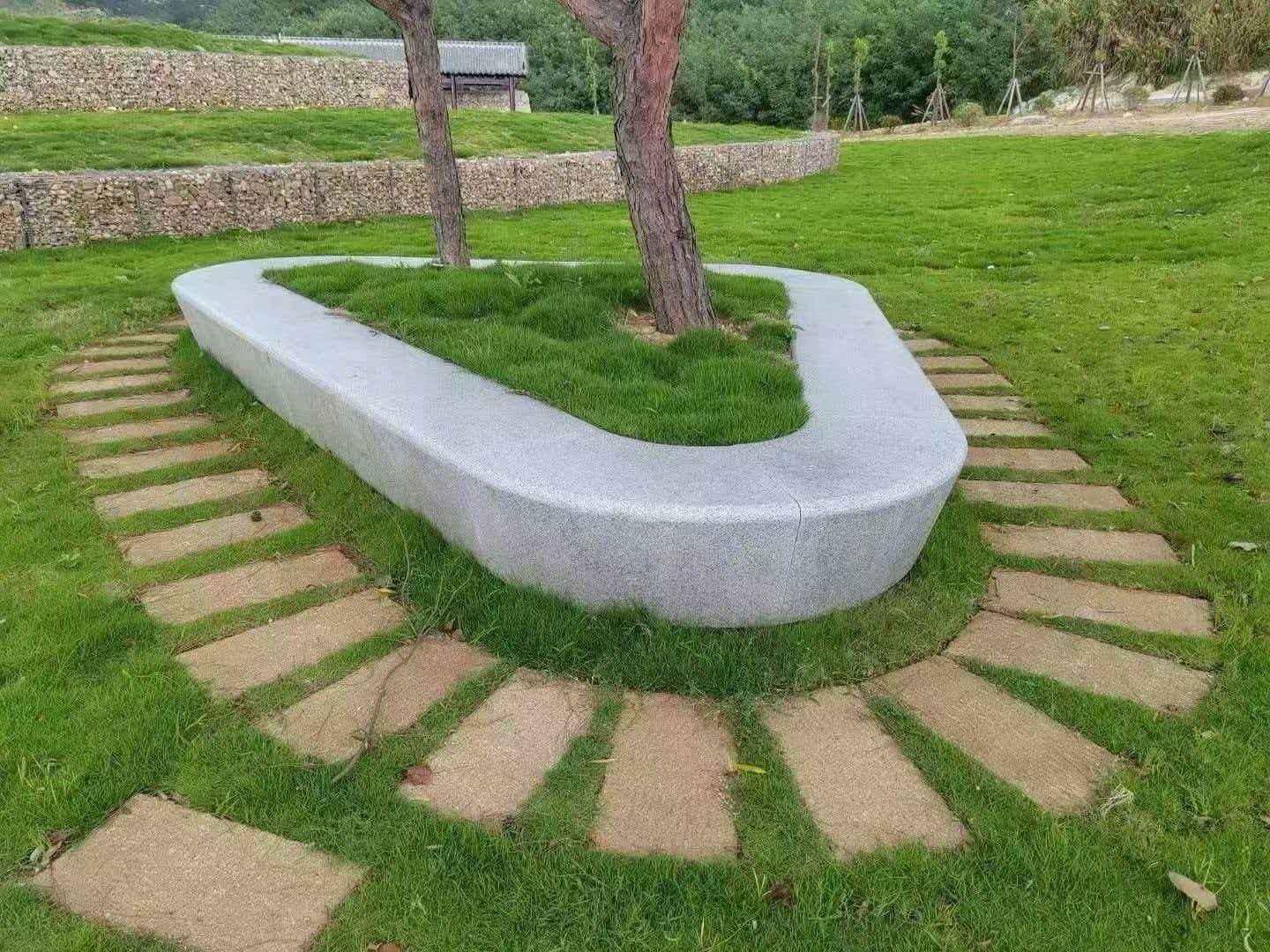 九江 芝麻白光面整石坐凳