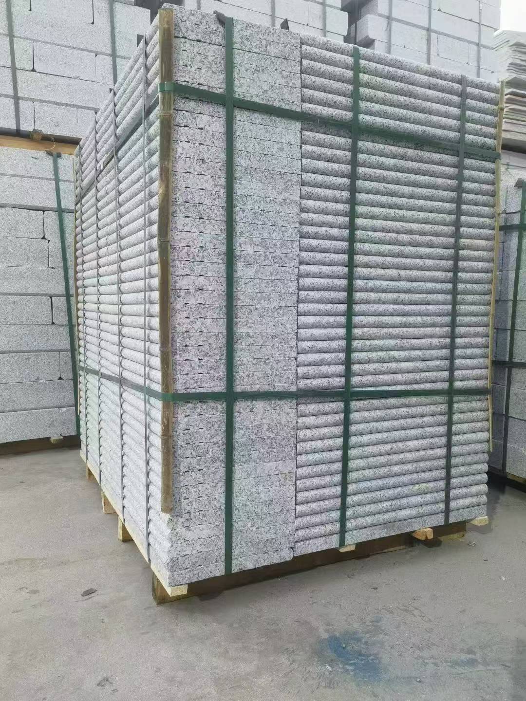 九江 芙蓉白3公分厚磨圆边、拉槽，楼梯踏步